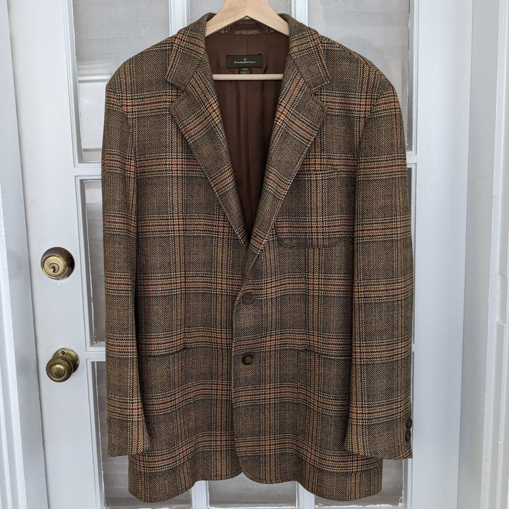 Mens Vintage Ermenegildo Zegna plaid sport coat